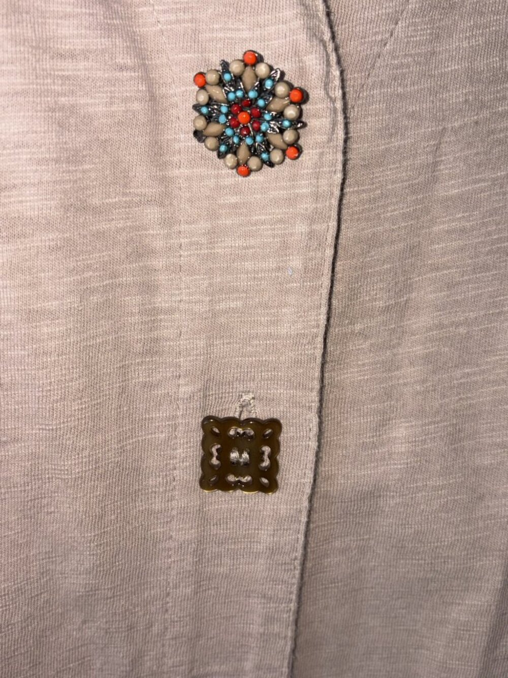 Soft Surroundings Tunic Top 2X Danielle Button 3/4 Sleeve - Picture 4 of 7